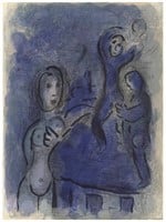 Marc Chagall "Rahab and the Spies of Jericho" orig