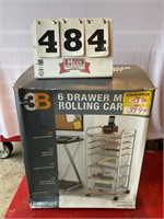 Live smart 6 drawer mesh rolling cart, new in box