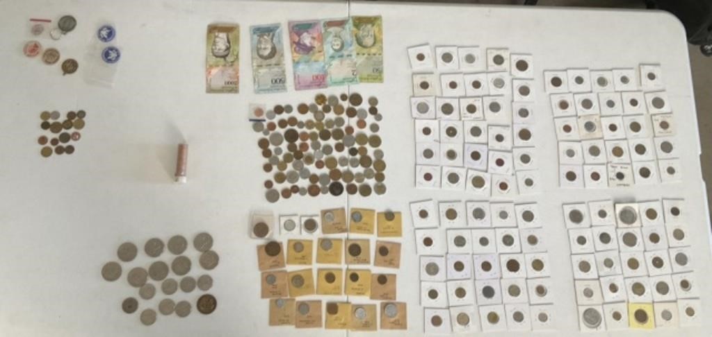 Foriegn Coins, Foreign Bills, and some US Coins