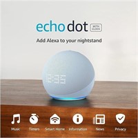 Amazon Echo Dot (5th Gen) with clock