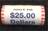 Roll of Presidential Dollars-POLK