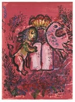 Marc Chagall "Tablets of Law" original lithograph