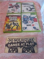 LOT 240 XBOX 360 GAMES AND SIGN