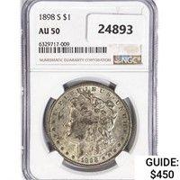 1898-S Morgan Silver Dollar NGC AU50