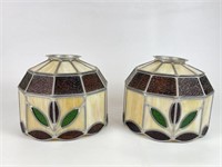 Pair of Stained Glass Shades