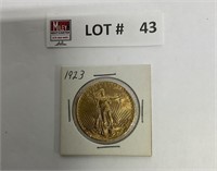 1923 Saint-Gaudens 20-dollar gold coin