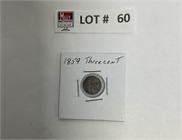 1859 three cent coin