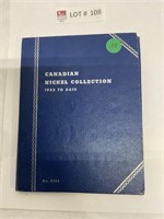 Canadian nickel book starting at 1922 with 12