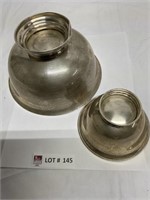 Big and small sterling silver bowls approximately