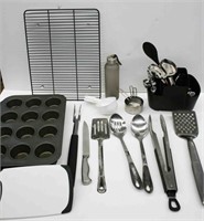 Grill Utensils, Hand Can Opener, Muffin Tins,