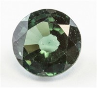 4.30ct Round Cut Green Sapphire Gemstone GGL