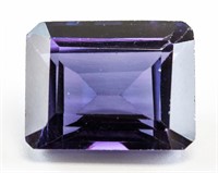 20.00ct Emerald Cut Purple Sapphire Gemstone GGL