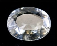 8.80 ct Oval Cut White Sapphire Gemstone