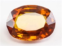 5.28ct Oval Cut Orange Sapphire Gemstone