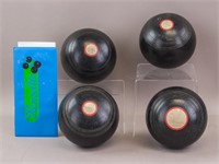 Set of 4 Brunswick Mineralite Lawn Bowling Balls