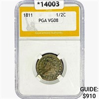 1811 Classic Head Half Cent PGA VG08