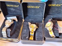 GENEVEX 3 WATCHES BOXED