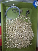 LOTS OF PEARLS AND COSTUME JEWELRY
