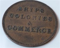 British Ships, Colonies, & Commerce Token