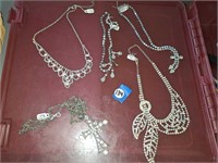 COLLECTION OF RHINESTONE NECKLACES