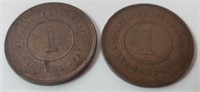 1874 & 1886 Straits Settlements Coins