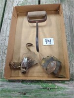 Vintage hay hook & corn shuckers.