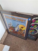 2 FRAMED COLORFUL POSTERS