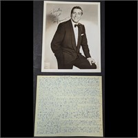 Vintage Pen Signed Portrait Of Jazz Signer Tony Be