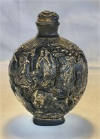 Antique Heavy Carved  Snuff Bottle