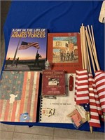 ARMED FORCES MILITARY WAR BOOKS + AUDIO, KNIFE