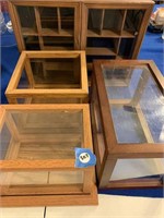 WOOD & GLASS DISPLAY CASES