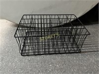 7 Metal 24 Cup / Glass Storage Crate ~22 x 15 x 8