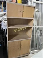 Wood Sliding Doors Storage Unit - 32 x 16 x 72