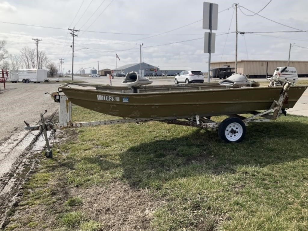 14' Fisher Deep & Wide Jon Boat