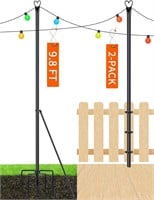 XDW-GIFTS String Light Pole - Steel Poles for Outd