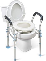 OasisSpace Stand Alone Raised Toilet Seat 300lbs -