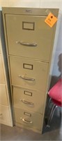 4 drawer tan metal file cabinet office use