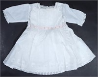 Antique White Baby Dress w/ Pink Ribbon