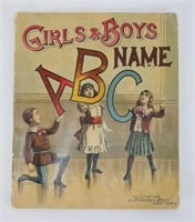 1889 McLoughlin Bro's Girls & Boys Names ABC Book