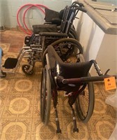 Set of 3 wheelchairs for youth Invacare