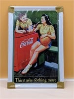 Women's Basketball Coca-Cola Reproduction Tin Sign