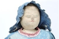 Large Early Antique Folk Art Rag Doll
