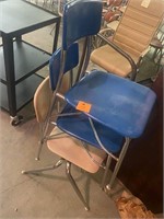 3 High School use melamine seat chairs