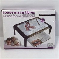 New Open Box Loupe Mains Libres Grand Format