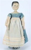 19th C. Penny Wooden Doll w/ Apron