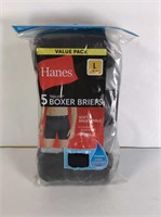 New Hanes 5 Tagless Boxer Briefs Size Large