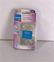 New MAM Perfect Night Pacifier 0-6 Months 2 Pack