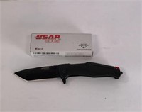 New Open Box Bear Edge Black & Red Knife