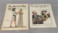 Antique Sunday Star & American Boy Magazines