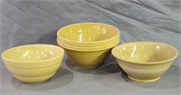 VTG Yellow Ware Mixing Bowls - Note